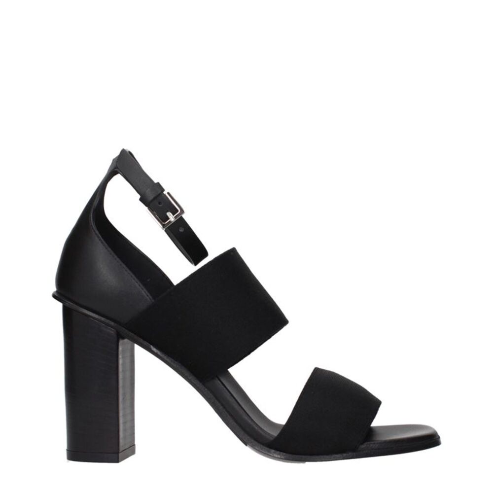 Max Mara Black Fabric Platform Women's Sandals